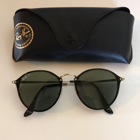 ray ban round blaze black